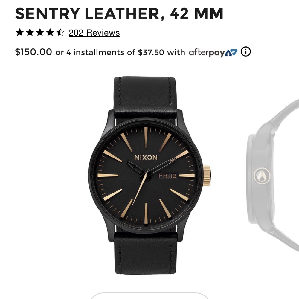 Nixon Watch Sentry Leather watch